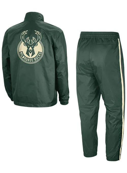 Nike Tracksuit Courtside 22 Green Milwaukee Bucks Outfit