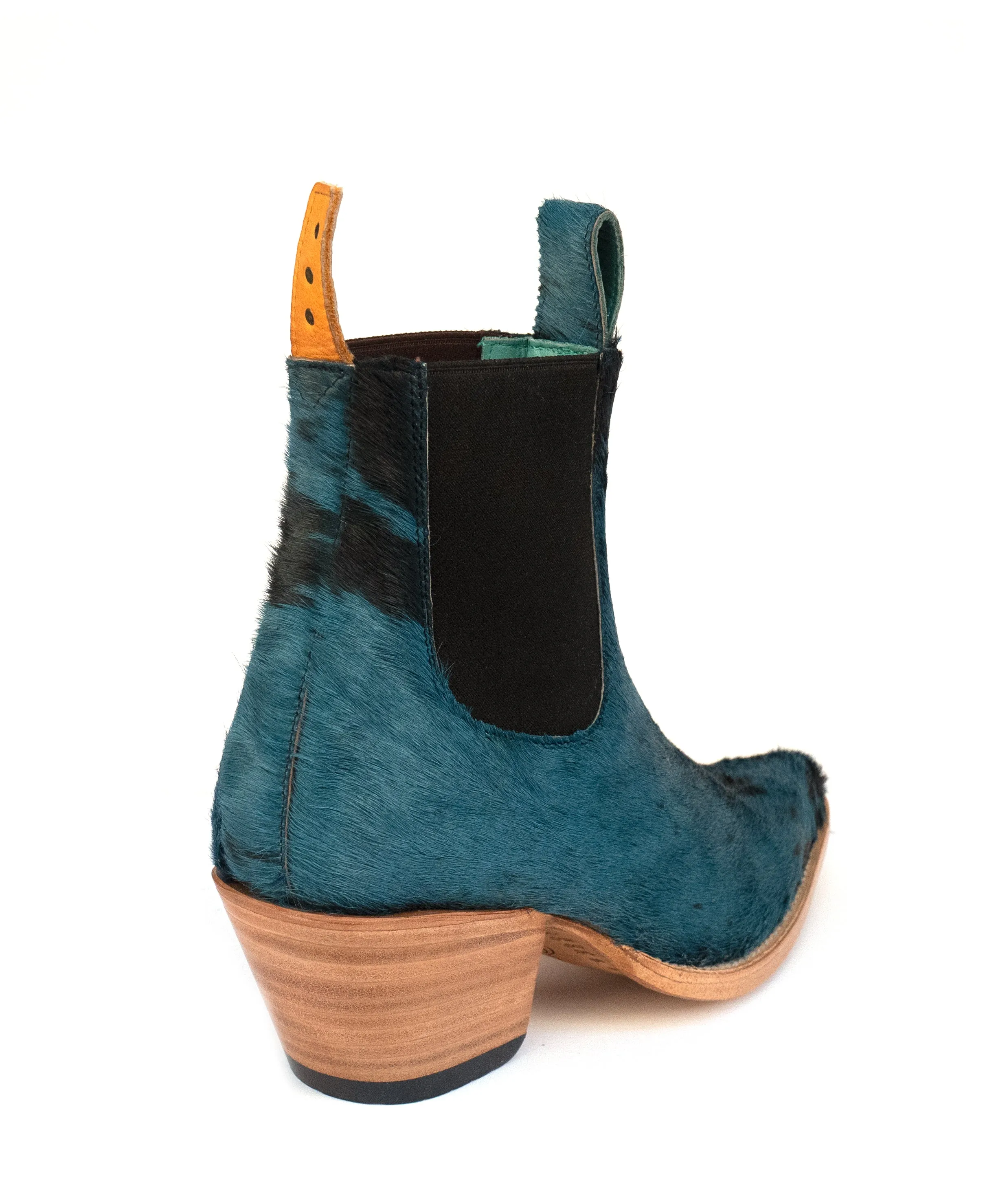 No.1001 FREEWAY chelsea boot deep lagoon fur women's