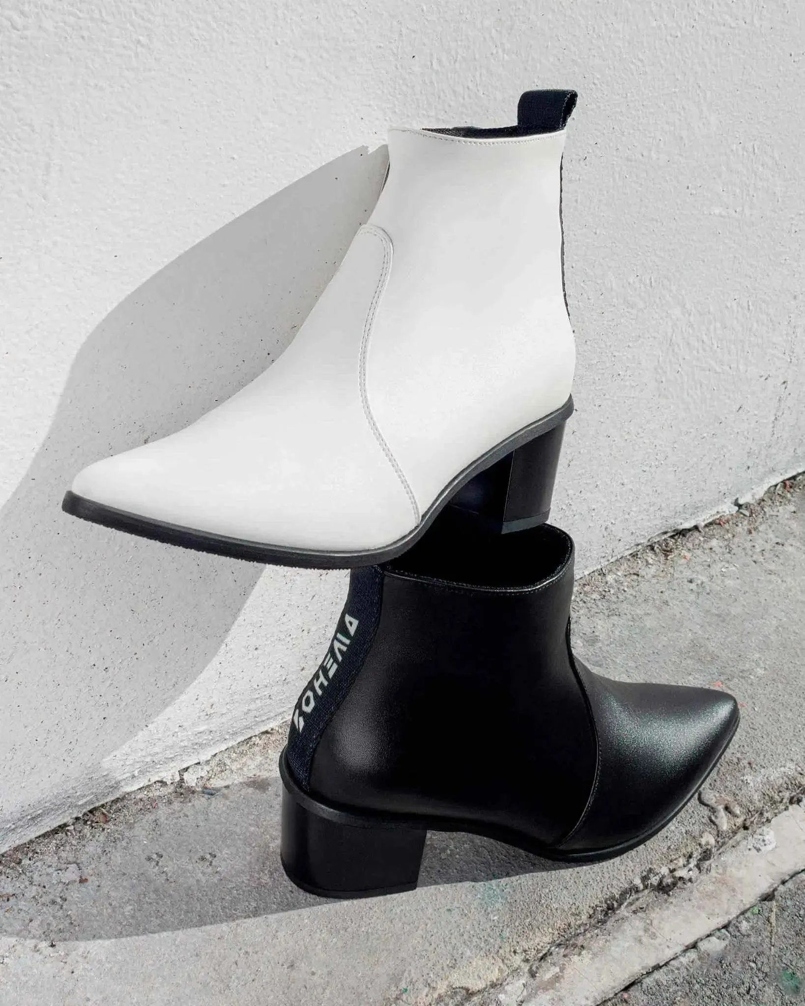 PRE-ORDER Vegan Swan No.1 White Nopal cactus leather boots by Bohema