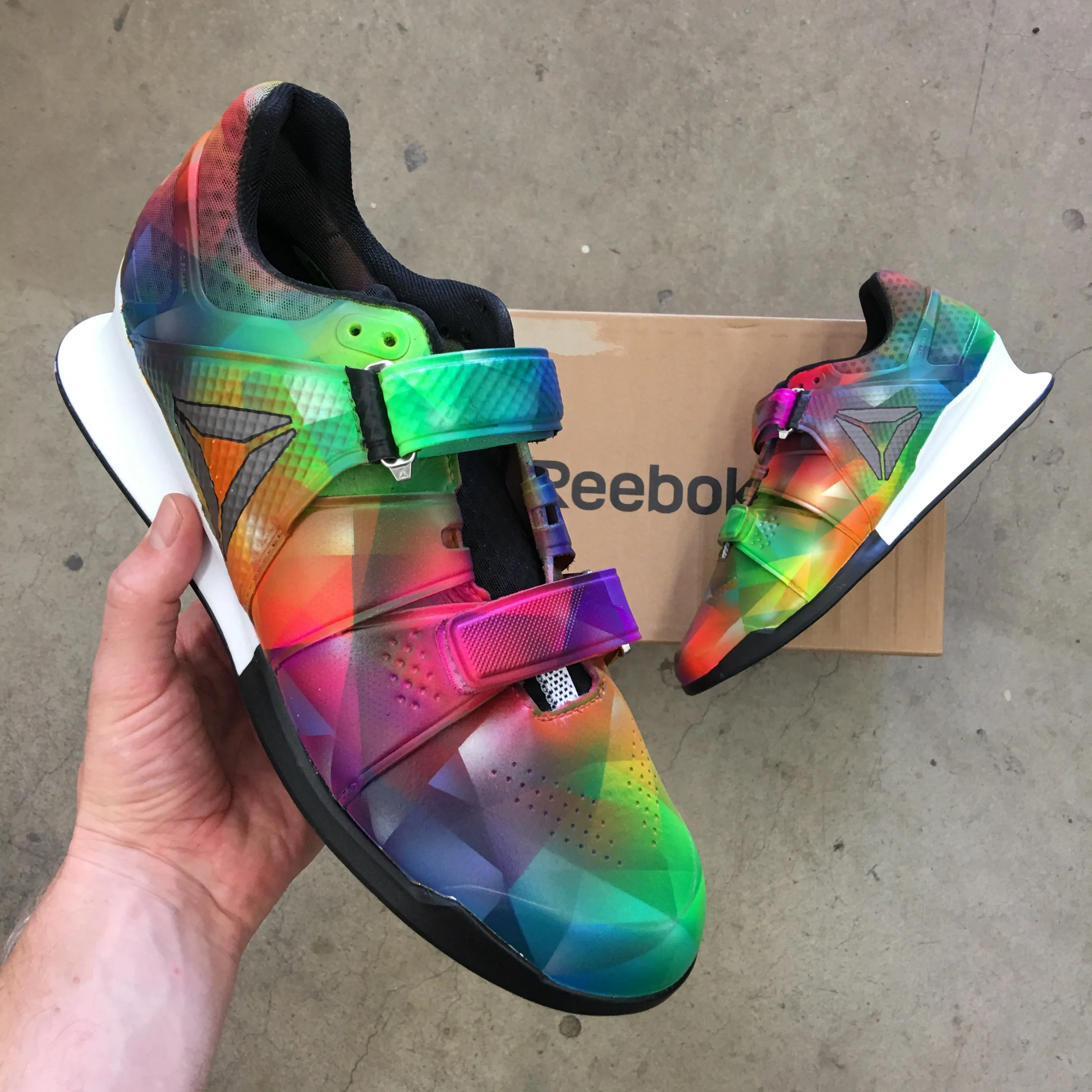 Prism Reebok Legacy Weightlifting Shoes - Hand Painted