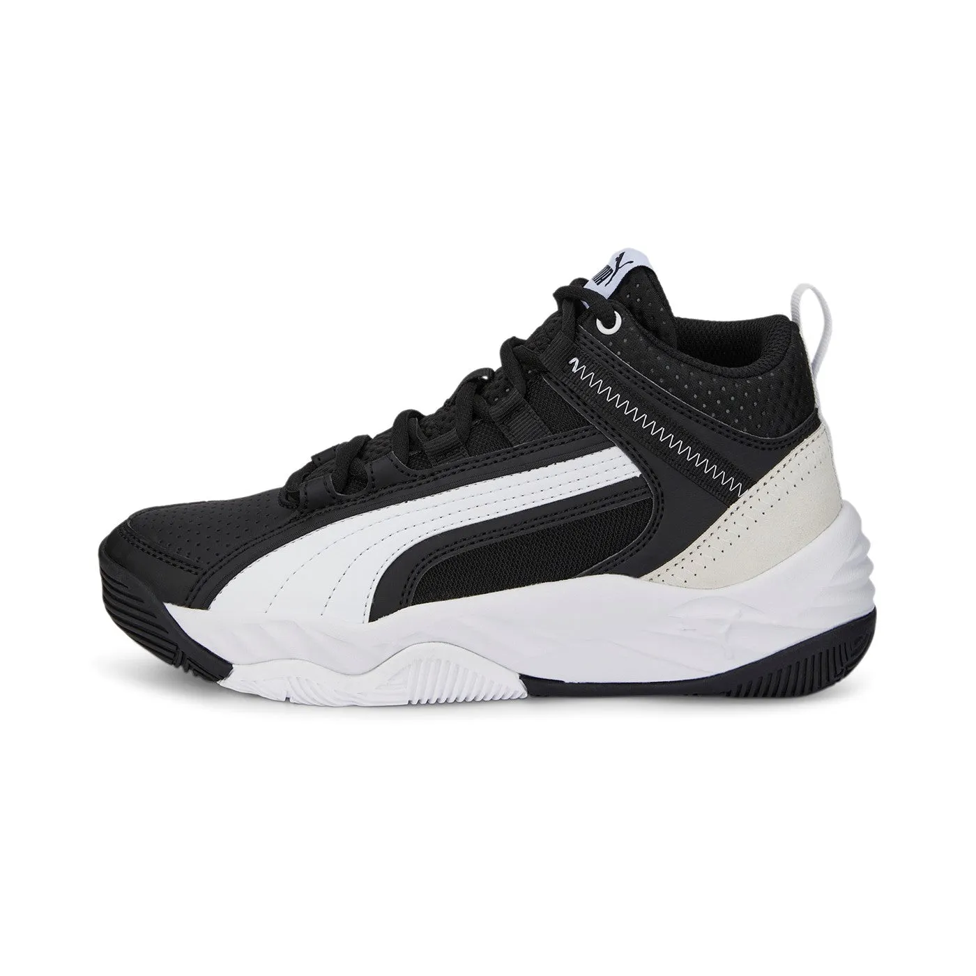 Puma sneakers alta da ragazzo Rebound Future Evo Core Jr 386170 01 black-white