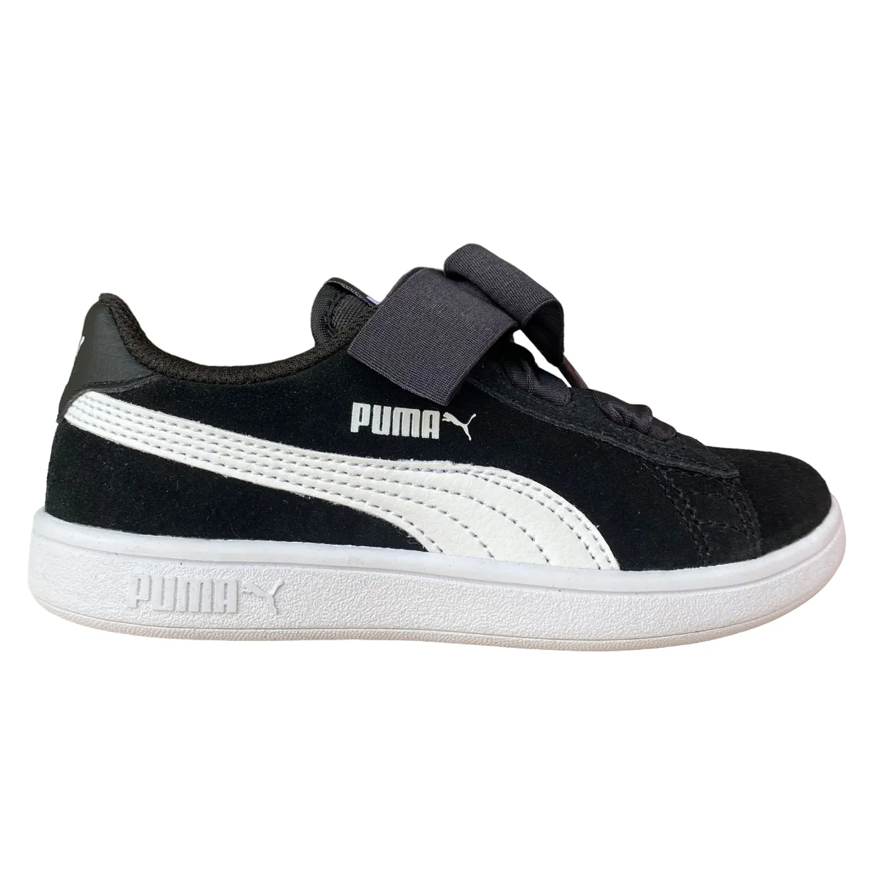 Puma sneakers da bambina Smash V2 Ribbon AC PS 366004 01 black-white