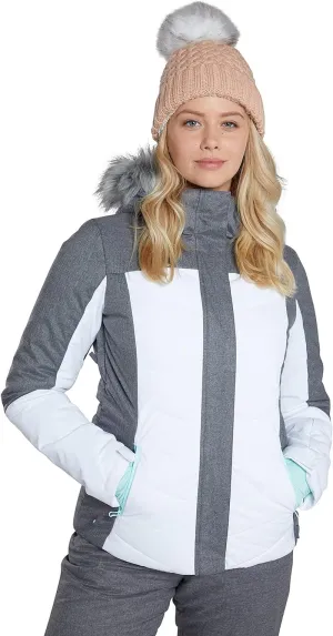 "Experience Optimal Warmth and Fashion on the Slopes with Powder Women's Padded Ski Jacket - Guaranteed Snowproof!"