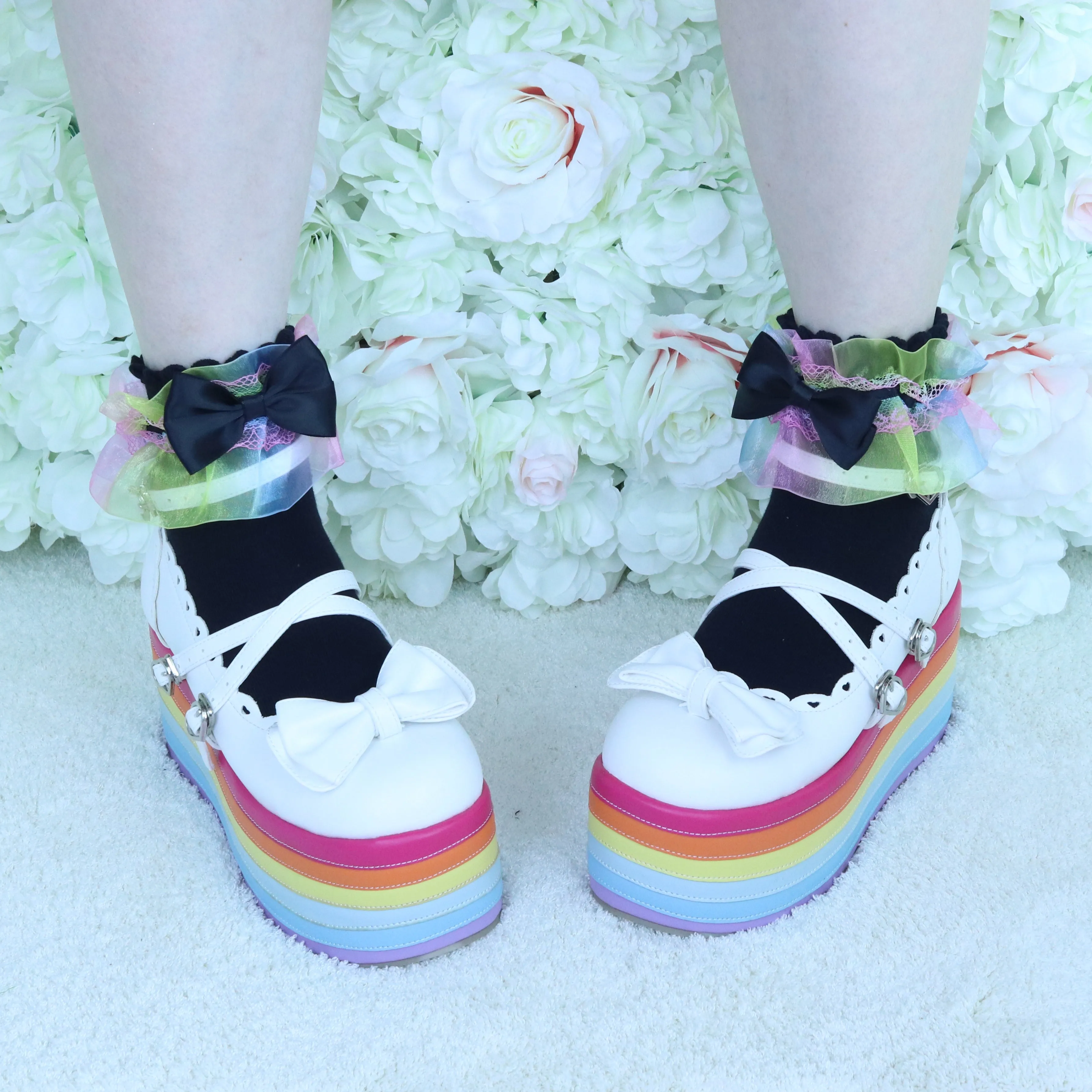 Rainbow Platform Tea Parties Shoes