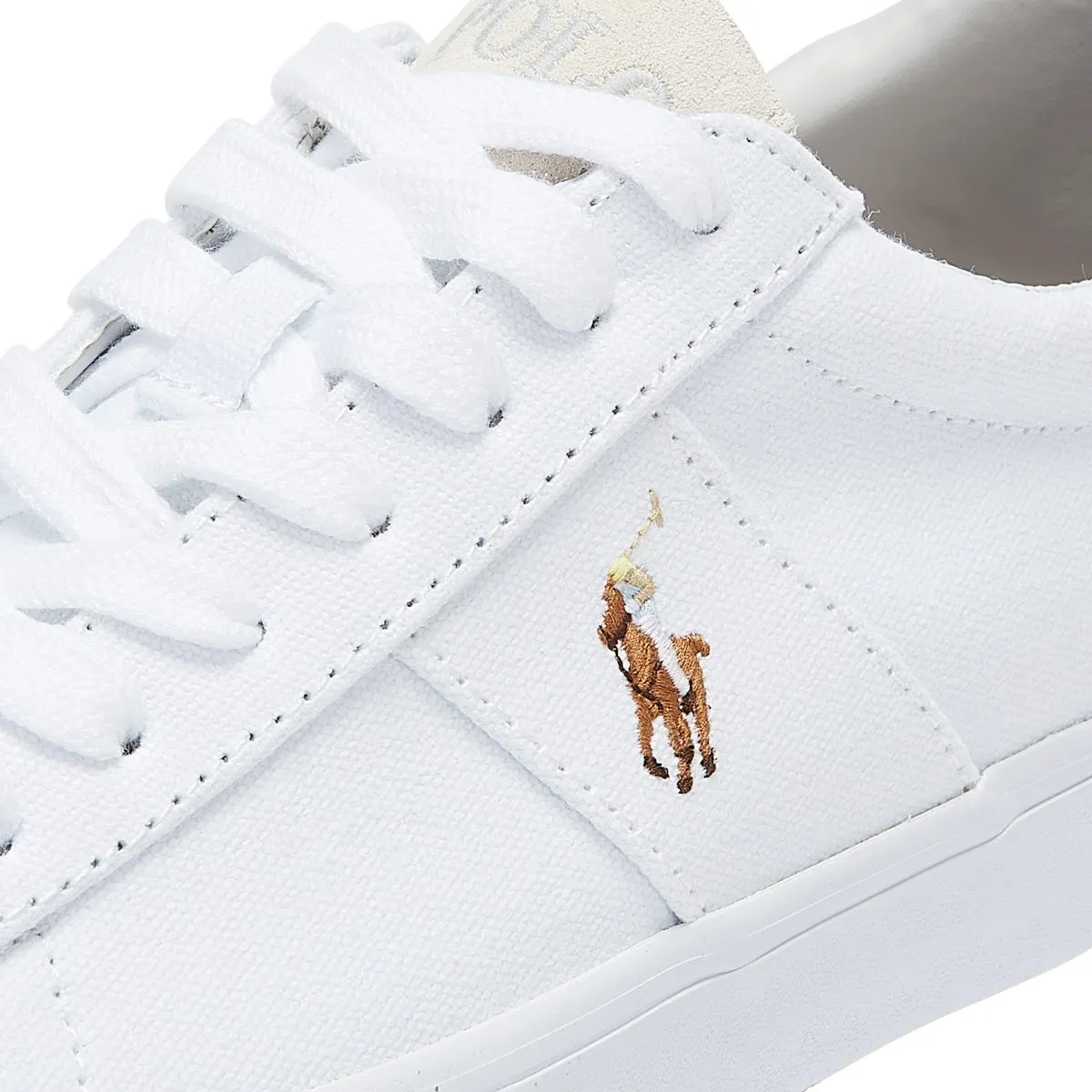 Ralph Lauren Sayer Canvas White Trainers