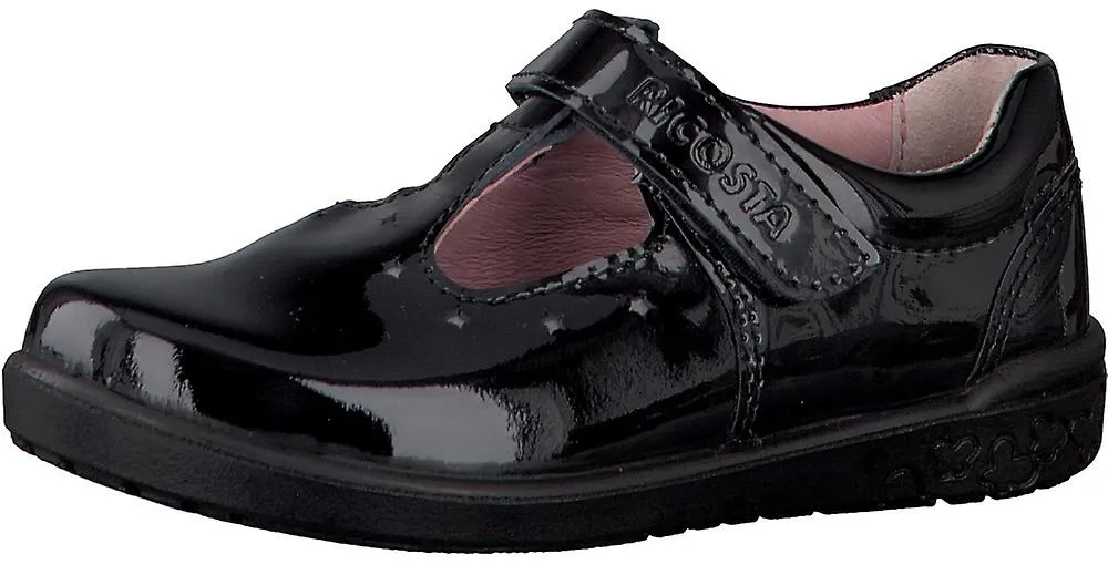 Ricosta Scarlett Girls Black School Shoes