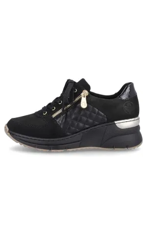 Rieker Platform Trainer in Black