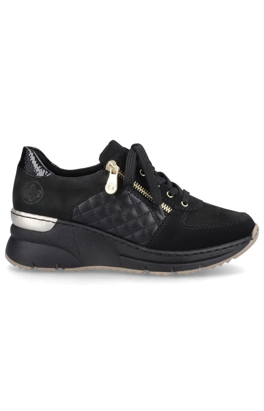 Rieker Platform Trainer in Black