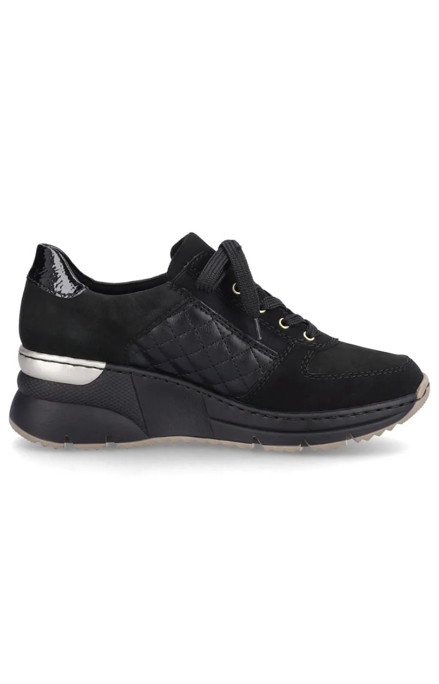 Rieker Platform Trainer in Black