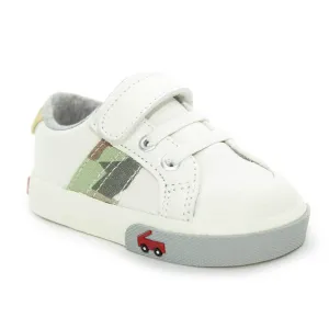 See Kai Run Lucci Sneakers White Leather Infants Walkers Toddlers Kids Boys - Kids Shoes