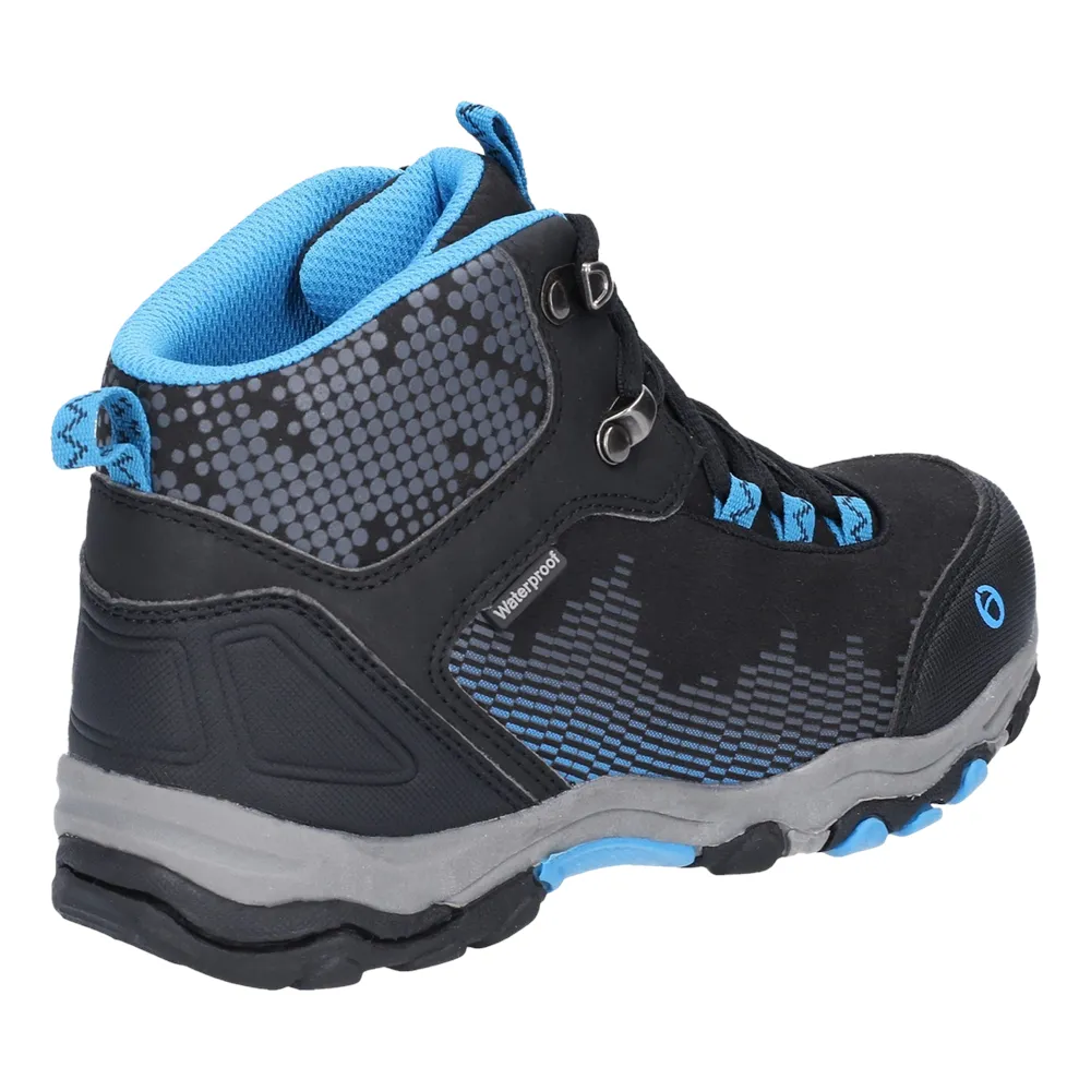 Senior Ducklington Hiking Waterproof Boots Black/Blue