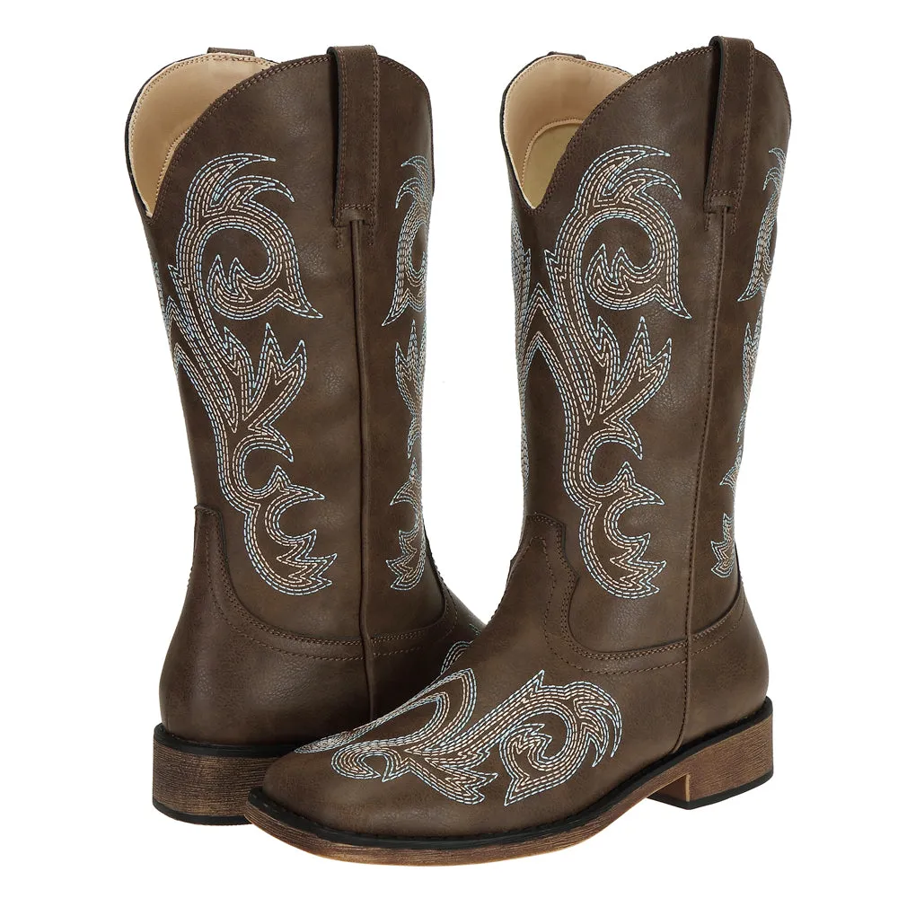 SheSole Ladies Square Toe Fashion Boots