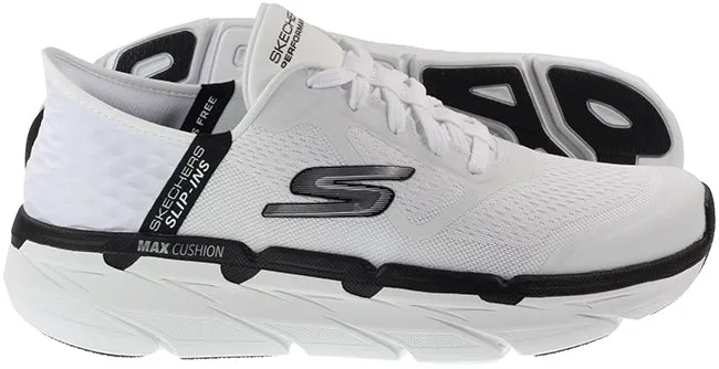 Skechers Trainers Mens Slip-Ins Max Cushioning Premier White Black