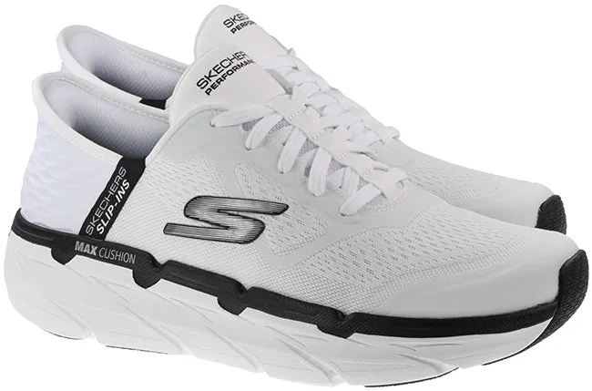 Skechers Trainers Mens Slip-Ins Max Cushioning Premier White Black