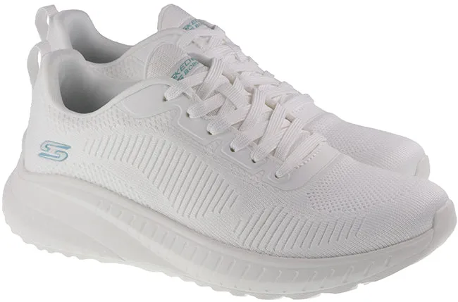 Skechers Trainers Womens Bobs Sports Squad Chaos Face Off Off White