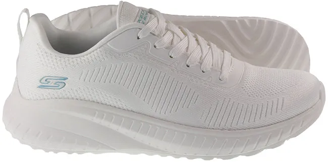 Skechers Trainers Womens Bobs Sports Squad Chaos Face Off Off White