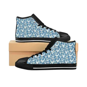 Slate Blue Women's High-top Sneakers