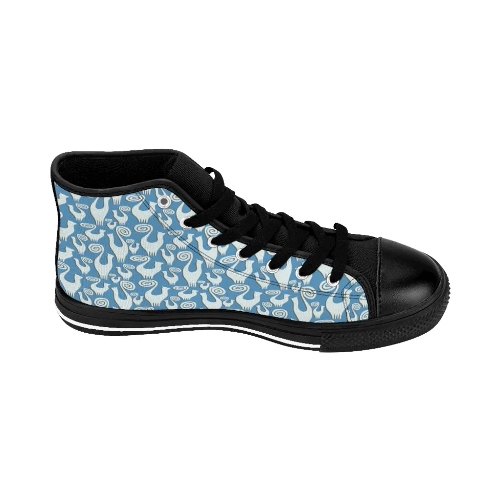 Slate Blue Women's High-top Sneakers