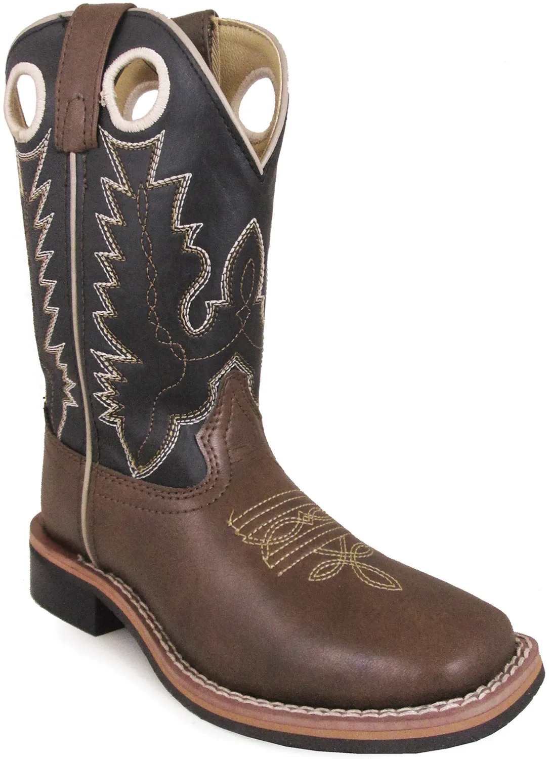 Smoky Mountain Youth Boys Blaze Brown/Black ManMade Cowboy Boots