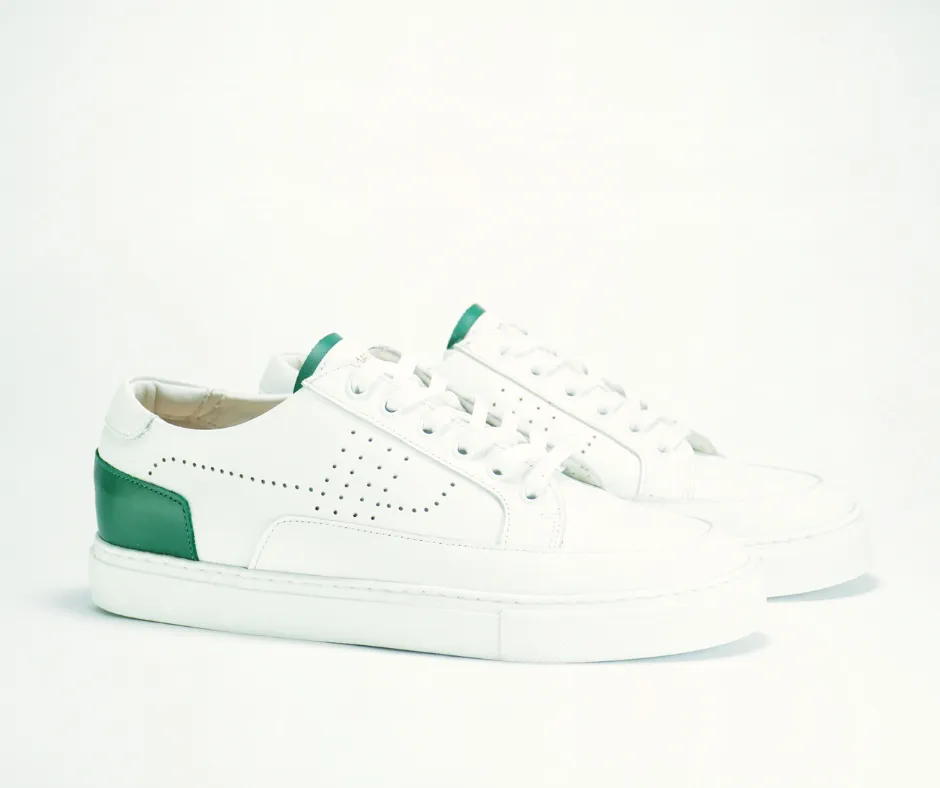 Sneakers CANNY en cuir blanc et vert