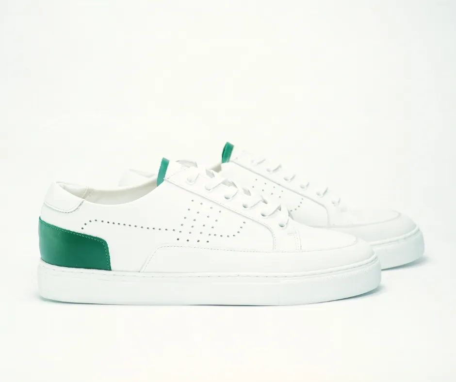 Sneakers CANNY en cuir blanc et vert