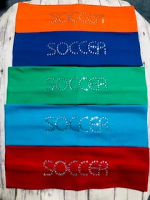 Soccer Rhinestone Headbands