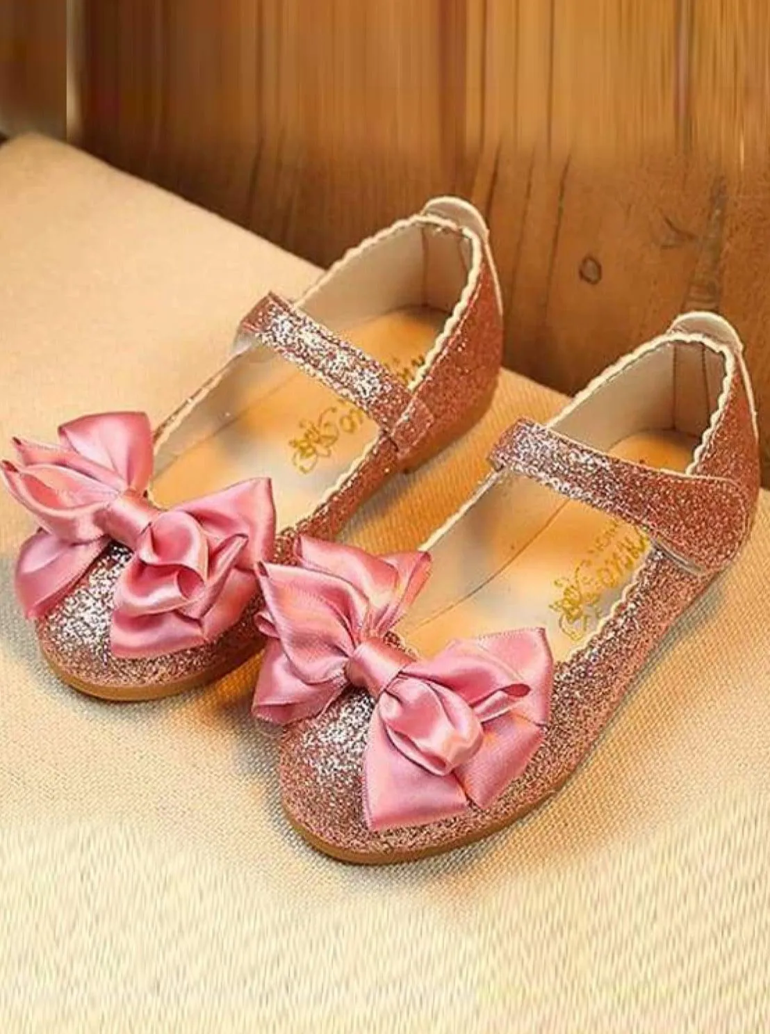 Step and Shine Glitter Bow Shoes By Liv and Mia