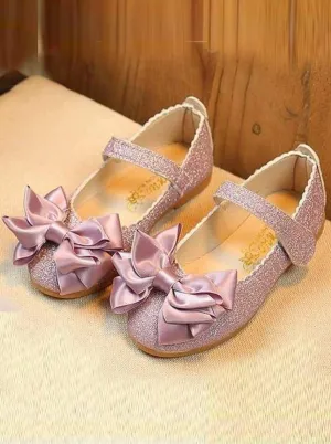 Step and Shine Glitter Bow Shoes By Liv and Mia