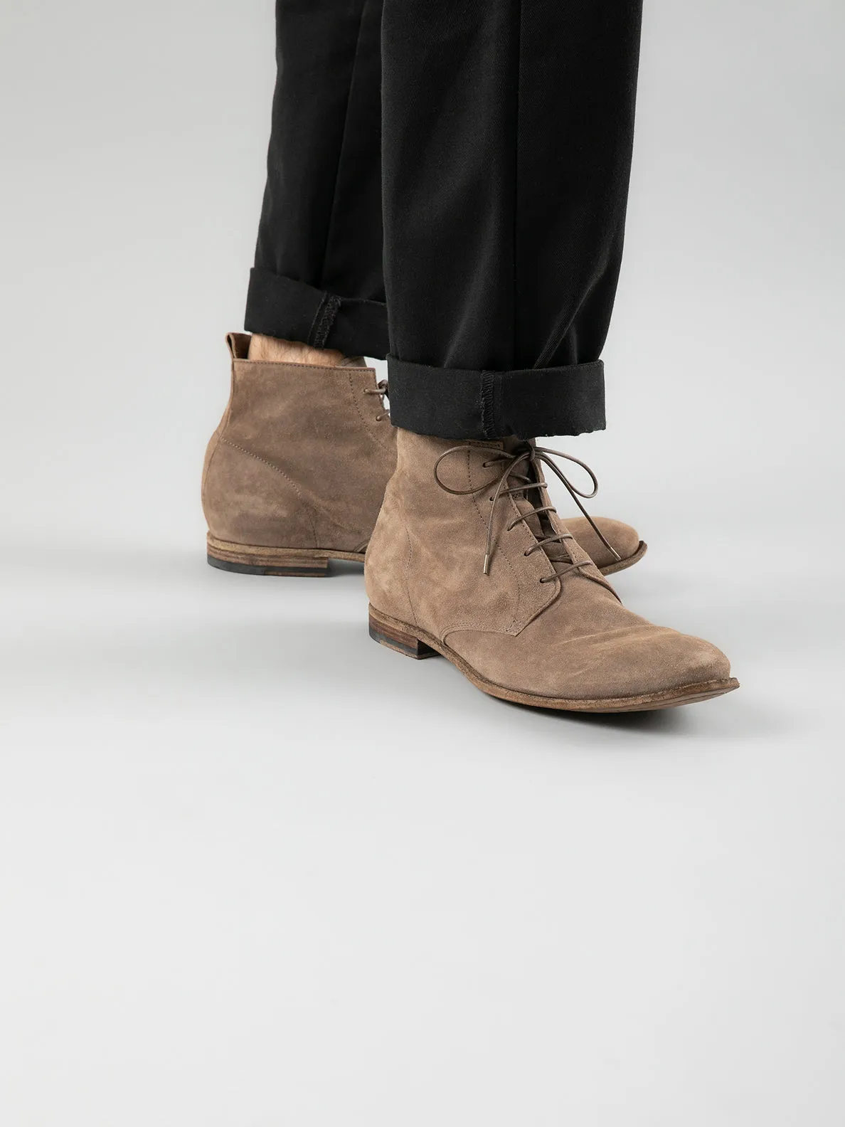 STEREO 004 - Taupe Suede Ankle Boots