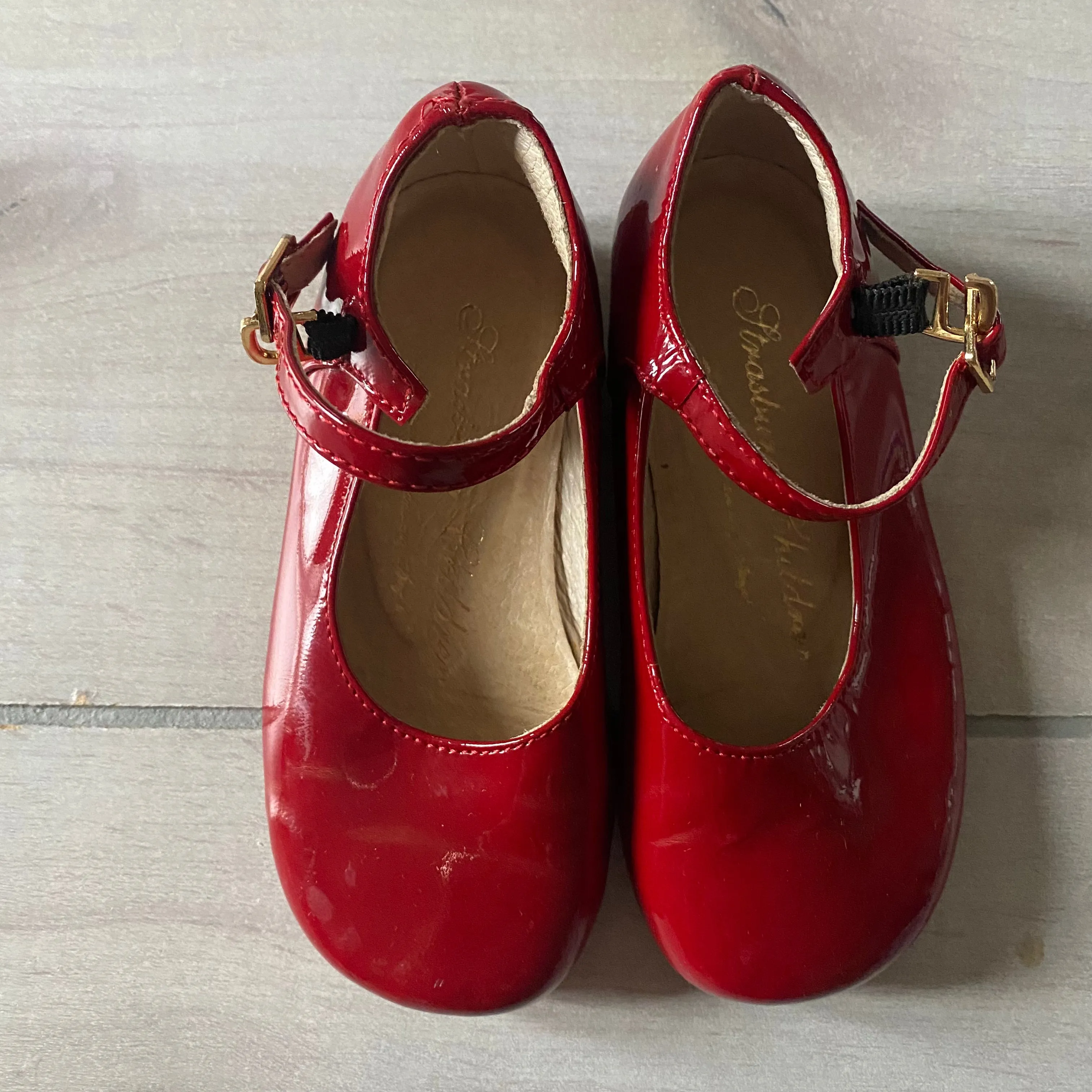 Strasburg Patent Leather Red Clasp Mary Jane Shoes