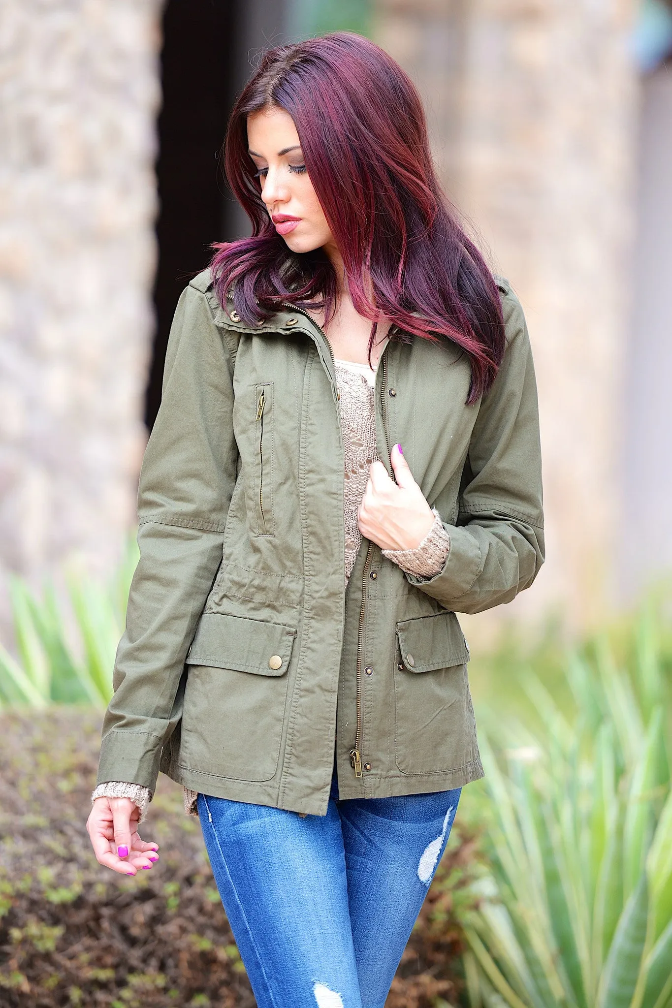 Streets Of New York Jacket - Olive