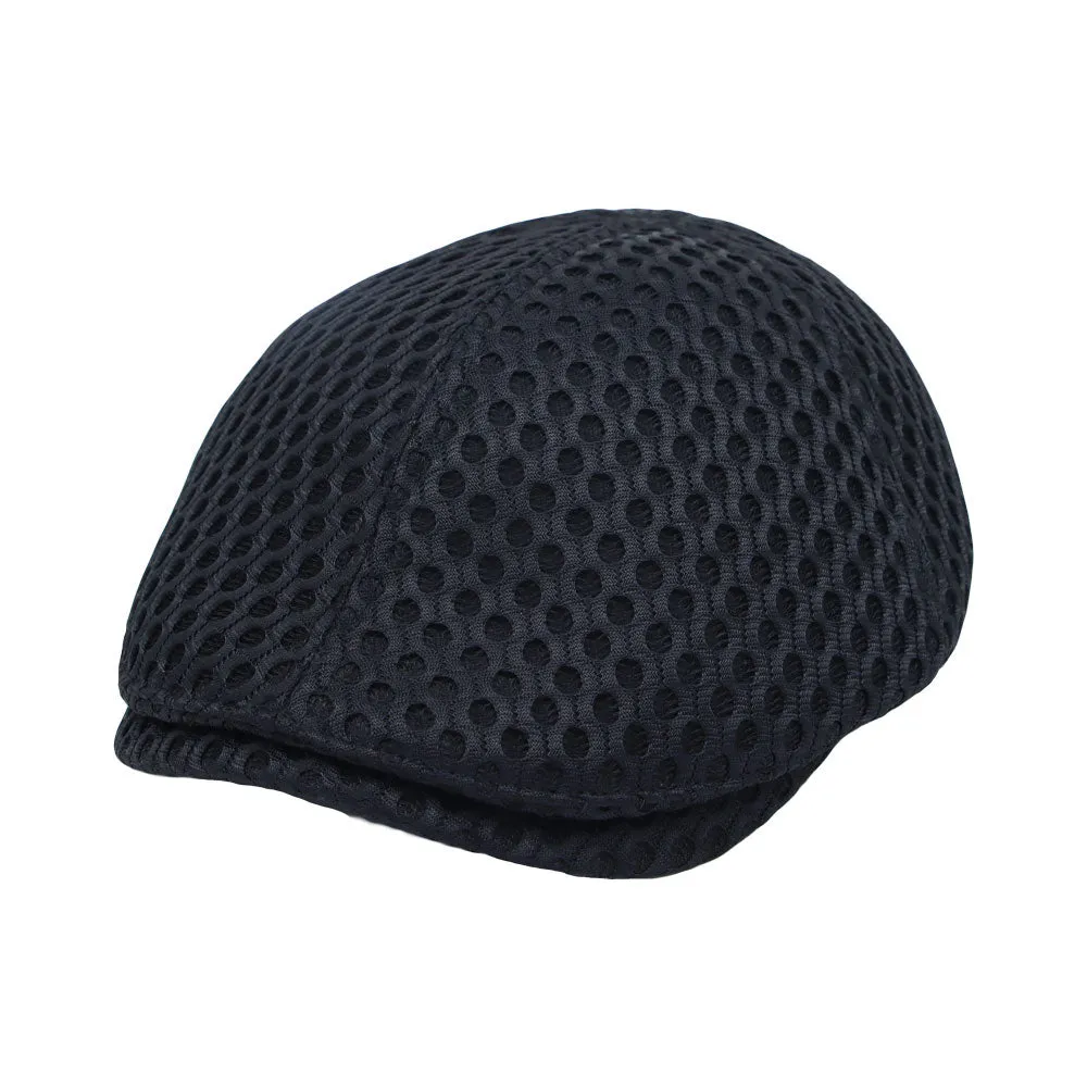 Summer Breathable Punching Pattern Newsboy Hat Ivy Cabbie Flat Cap YT31414