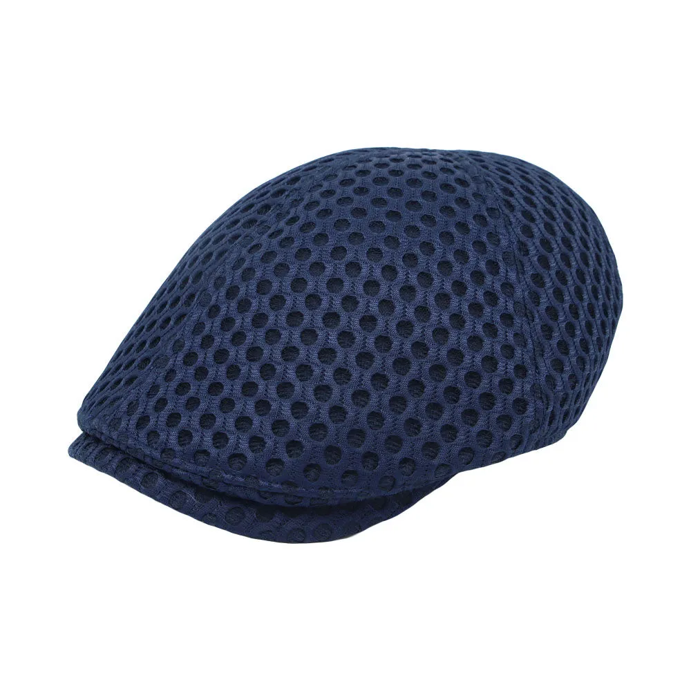 Summer Breathable Punching Pattern Newsboy Hat Ivy Cabbie Flat Cap YT31414