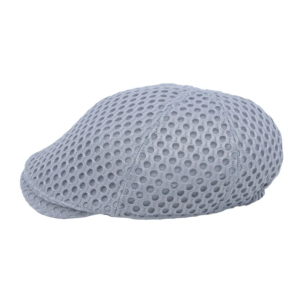 Summer Breathable Punching Pattern Newsboy Hat Ivy Cabbie Flat Cap YT31414