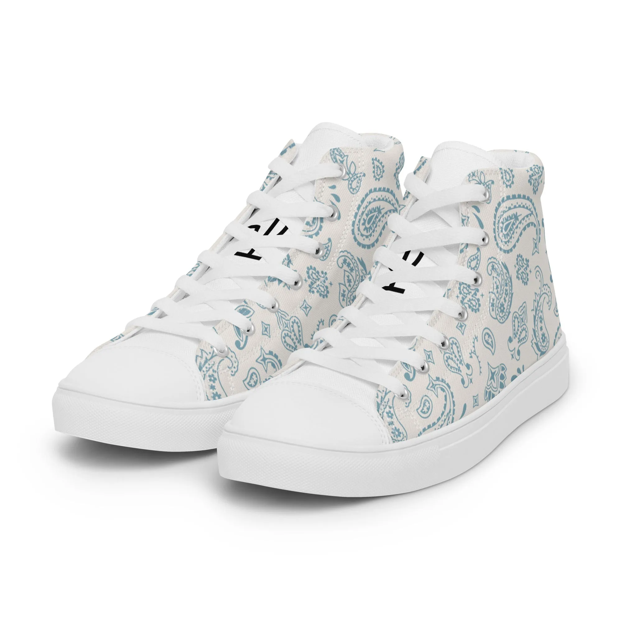 TCB Paisley Blues high top shoes