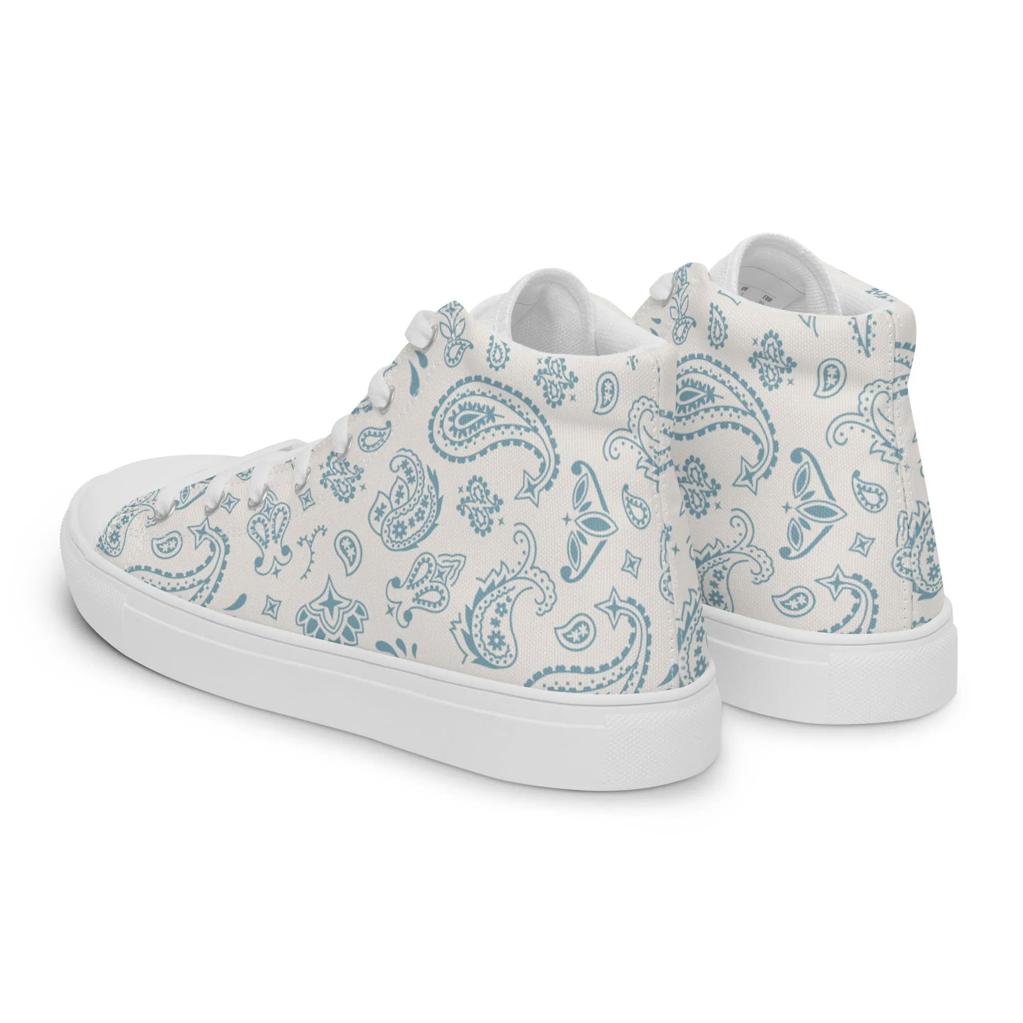 TCB Paisley Blues high top shoes