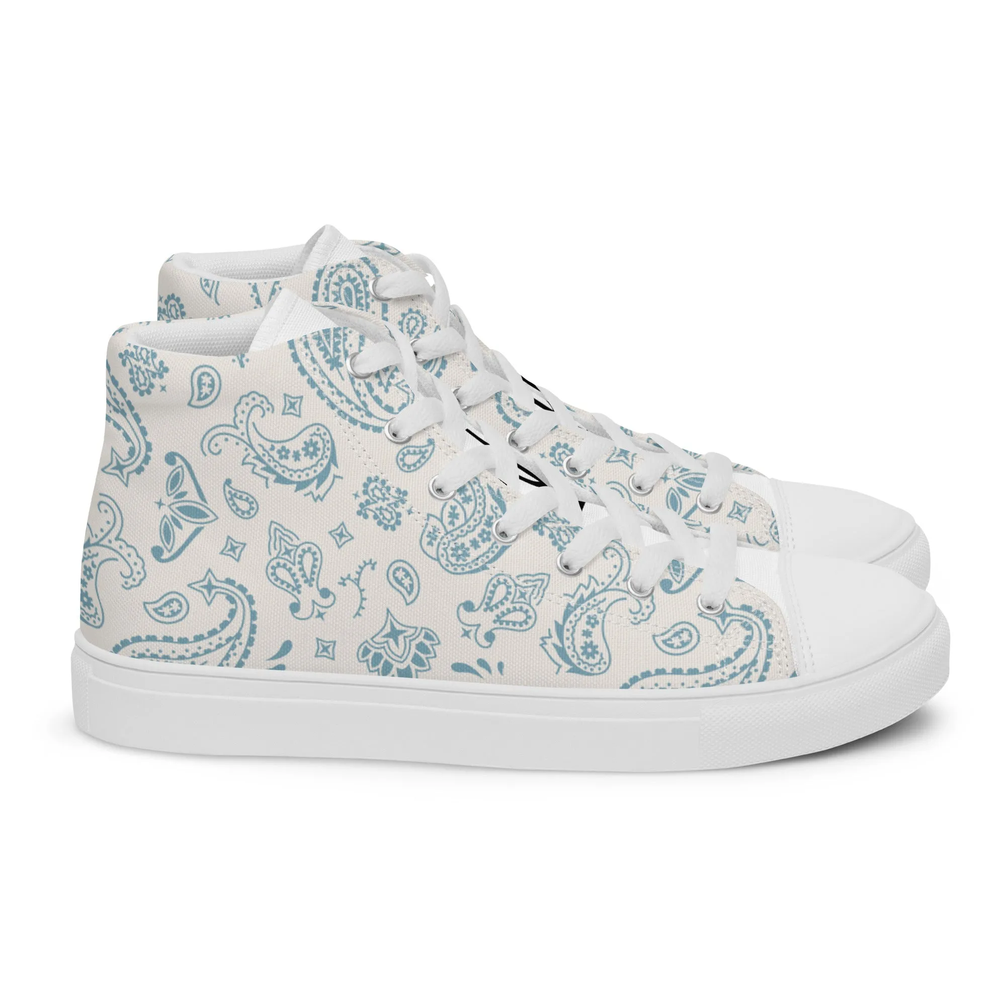 TCB Paisley Blues high top shoes