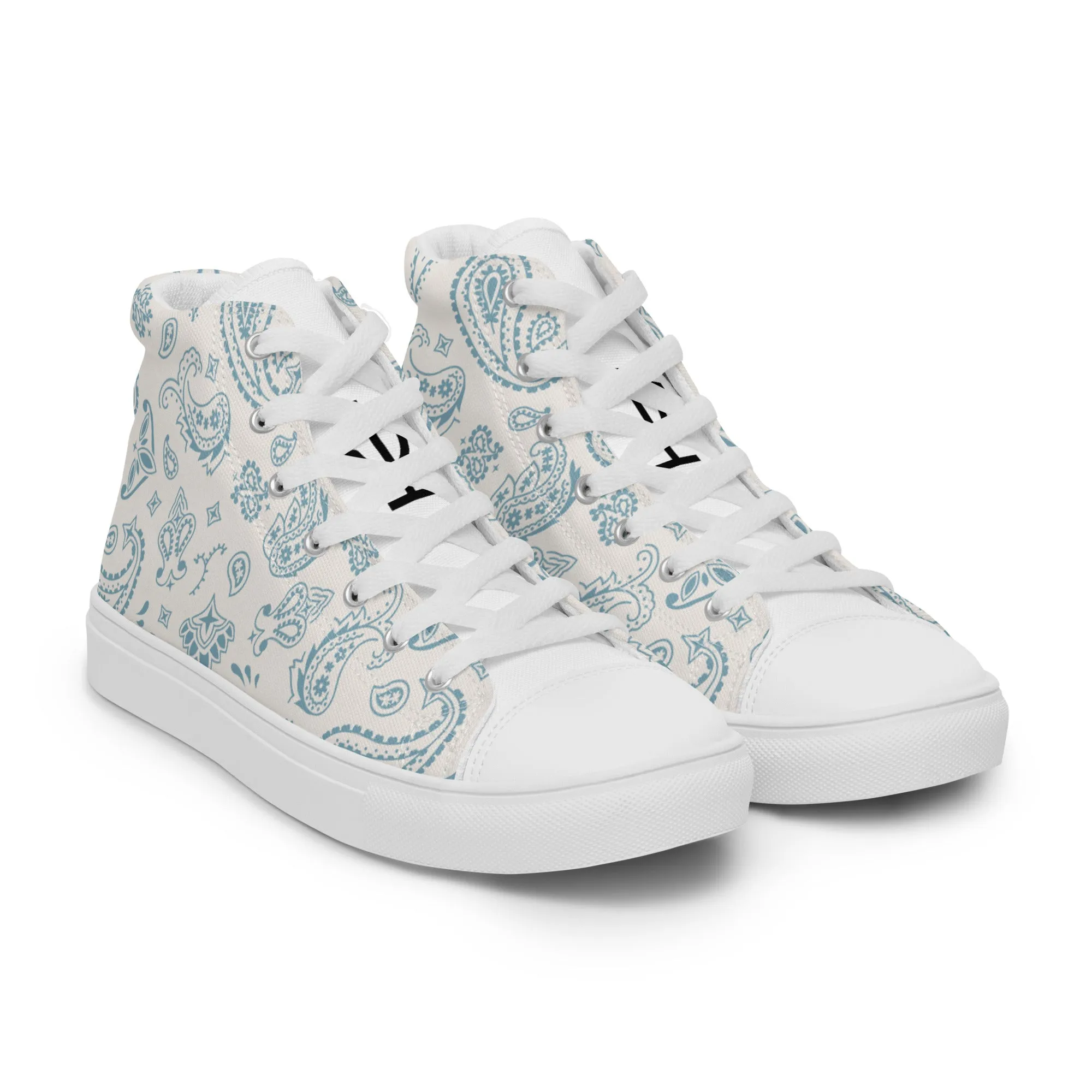 TCB Paisley Blues high top shoes