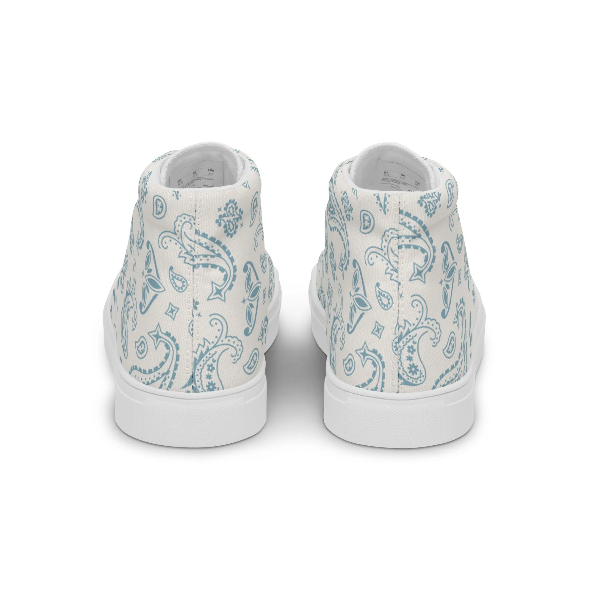 TCB Paisley Blues high top shoes