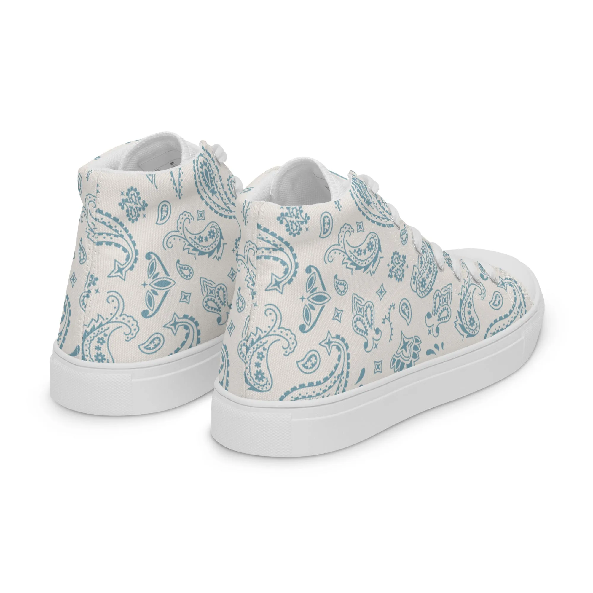 TCB Paisley Blues high top shoes