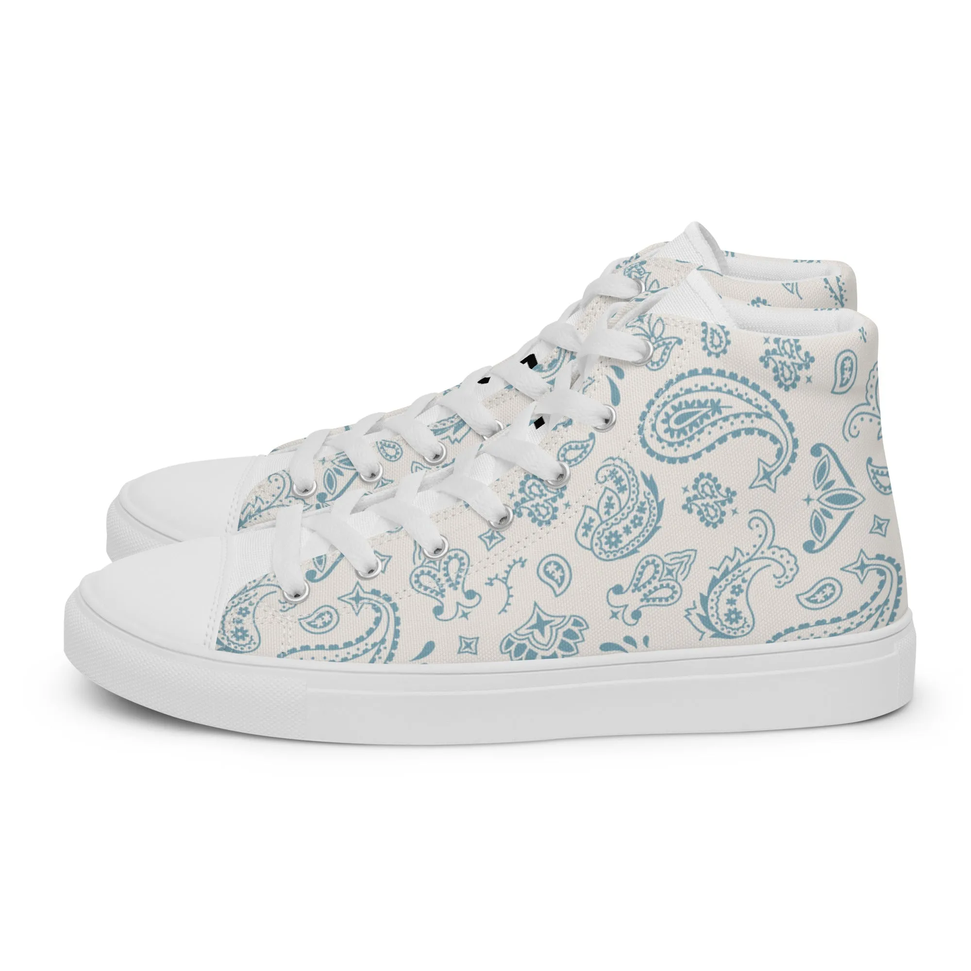 TCB Paisley Blues high top shoes