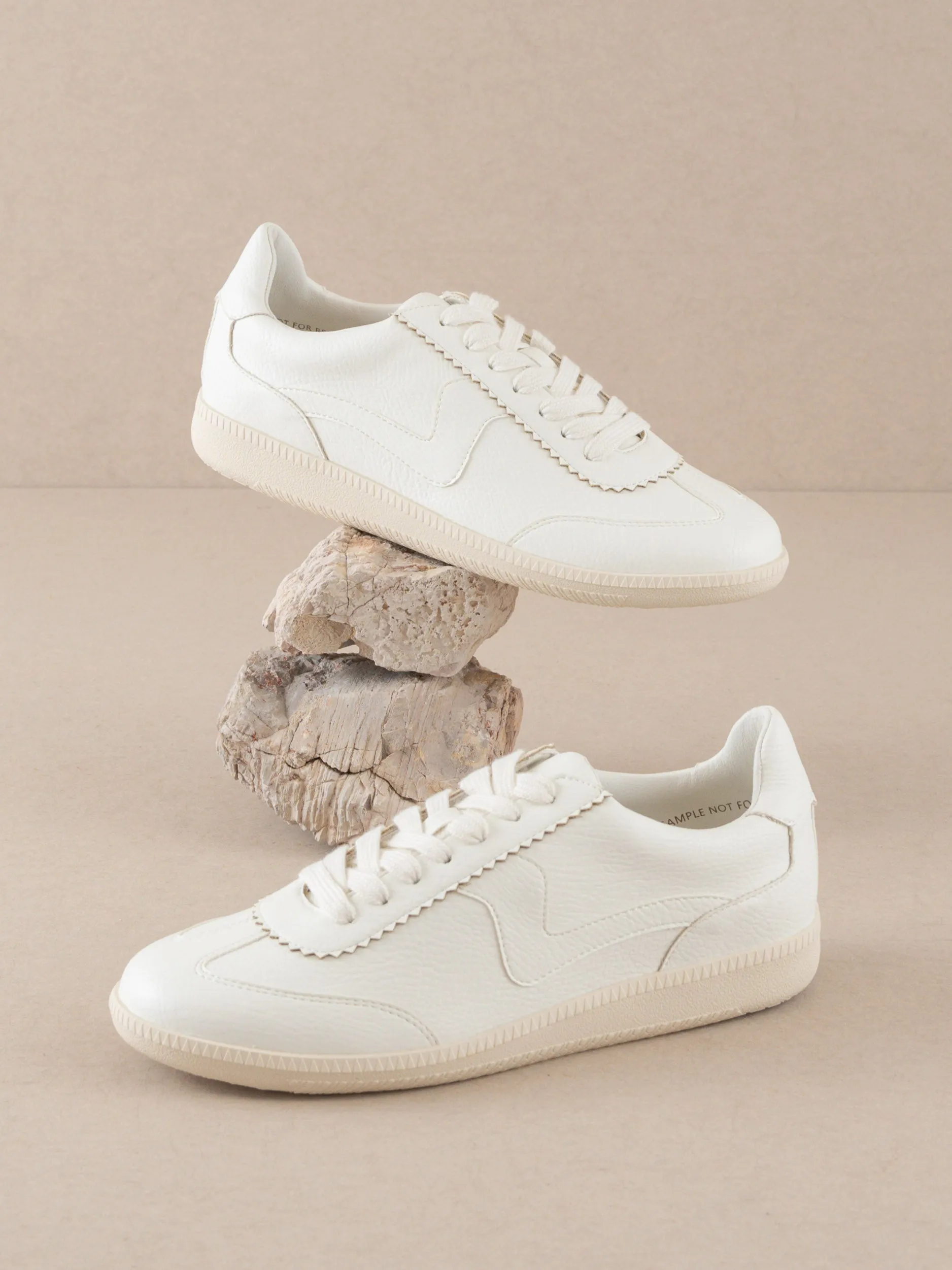 The Kyla | White Classic Low Top Sneakers