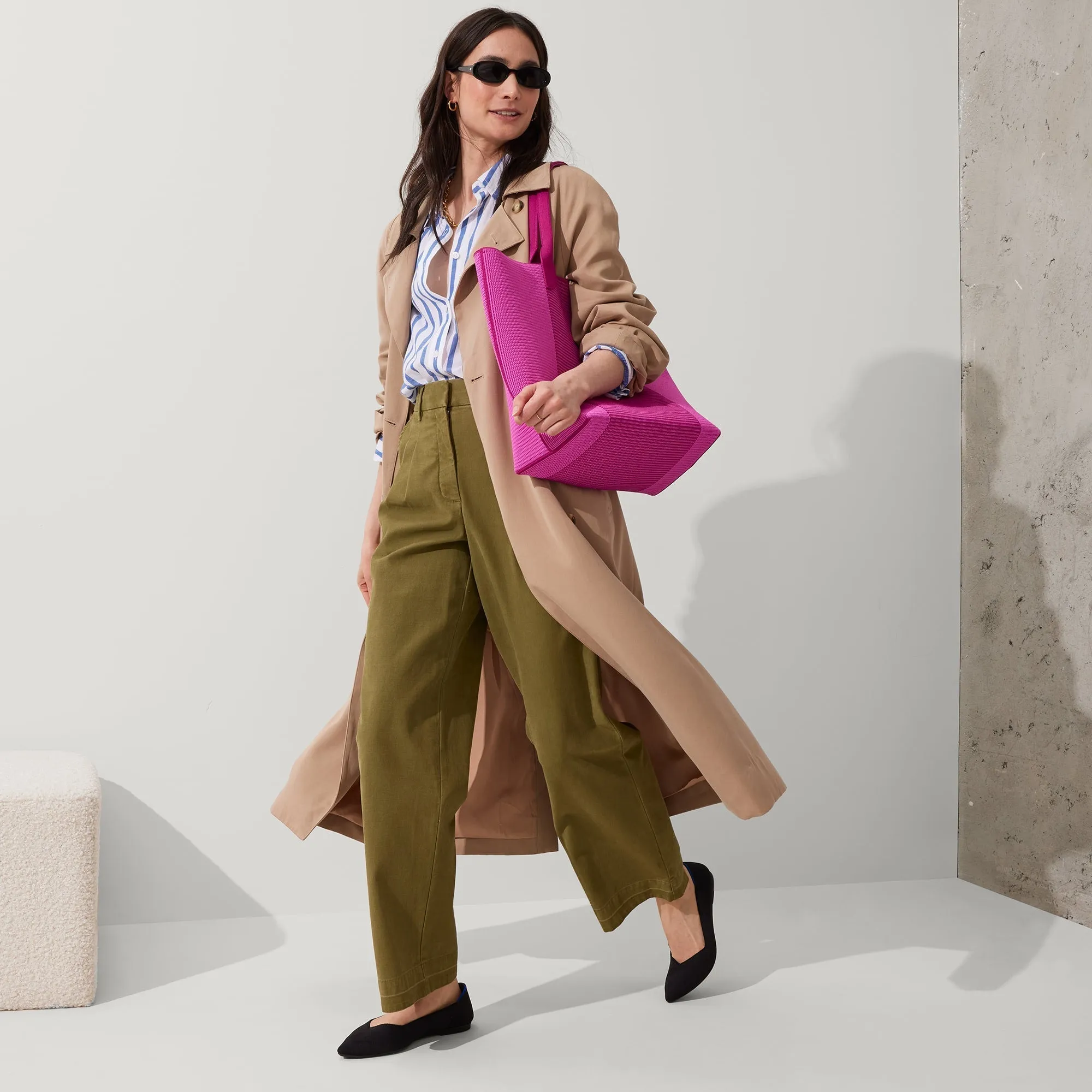 The Lightweight Tote - Tulip Pink Colorblock