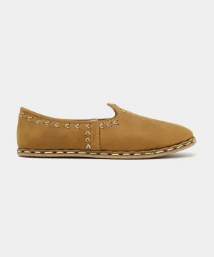 Todd Snyder X Sabah Leather Slip-On in Light Khaki