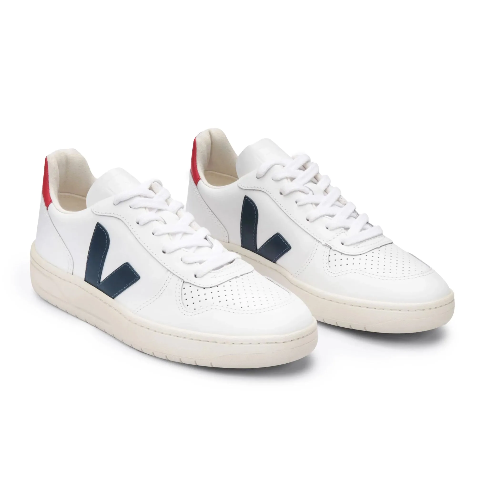 V-10 Leather Trainer - Extra White / Nautico / Pekin