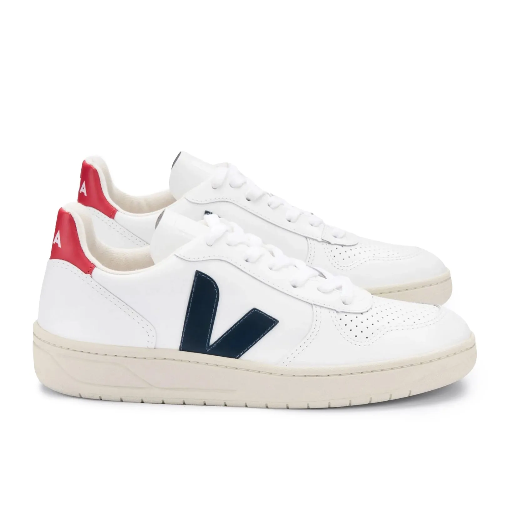 V-10 Leather Trainer - Extra White / Nautico / Pekin