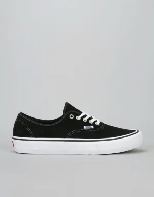 Vans Authentic Pro Skate Shoes - Black Suede