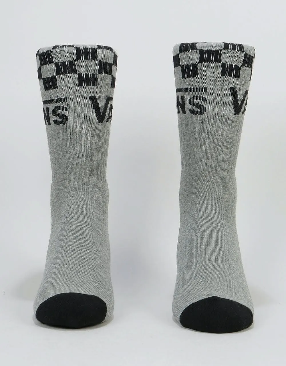 Vans Checker Vans Crew Socks - Heather Grey