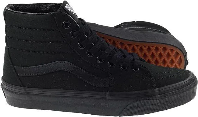 Vans Trainers Womens Sk8 Hi Canvas Black Black