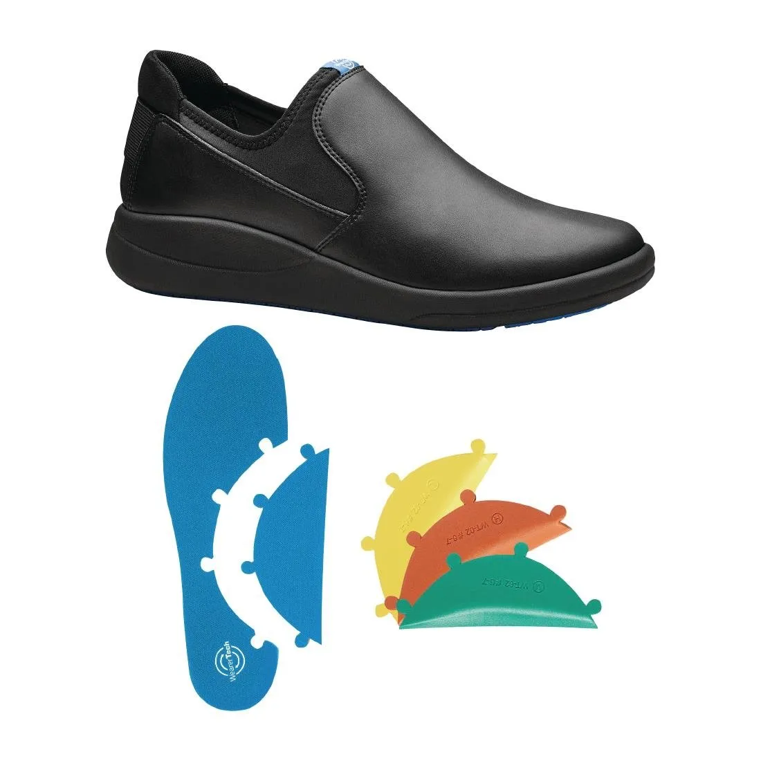 WearerTech Vitalise Slip on Shoe Black/Black with Modular Insole Size 46 - BB741-46